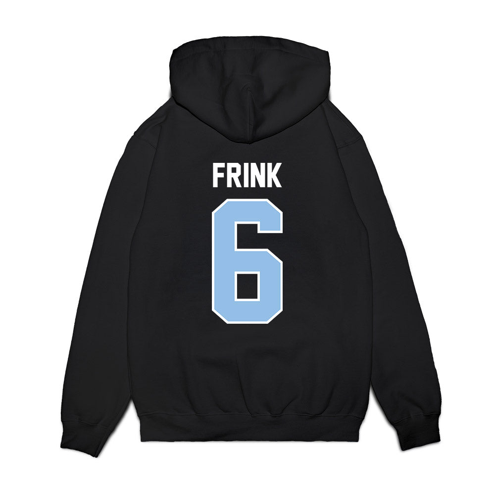 Old Dominion - NCAA Football : Zion Frink - Vintage Helmet Premium Hooded Sweatshirt-1