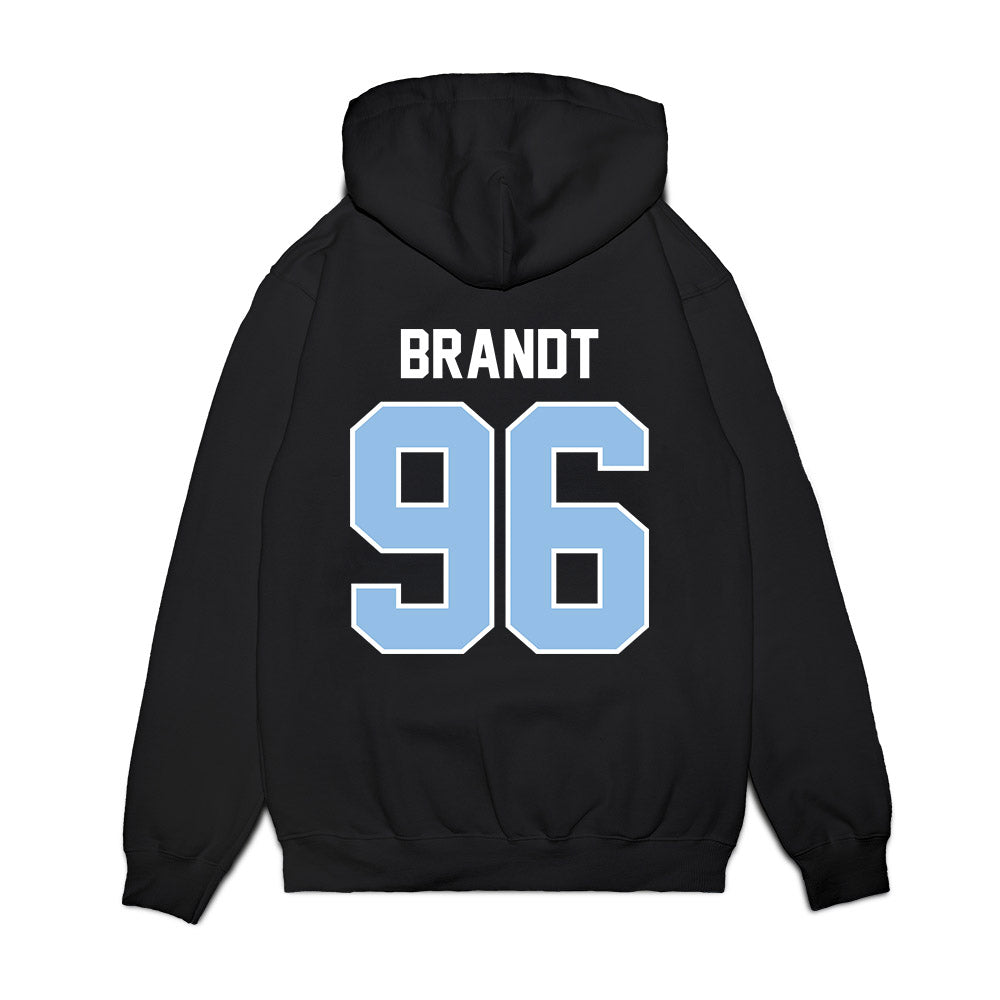 Old Dominion - NCAA Football : Ian Brandt - Vintage Helmet Premium Hooded Sweatshirt-1