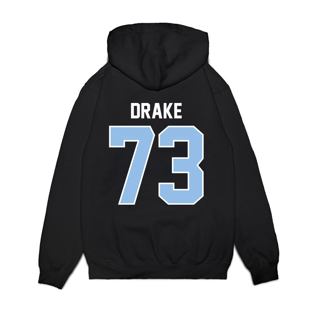 Old Dominion - NCAA Football : Connor Drake - Vintage Helmet Premium Hooded Sweatshirt-1