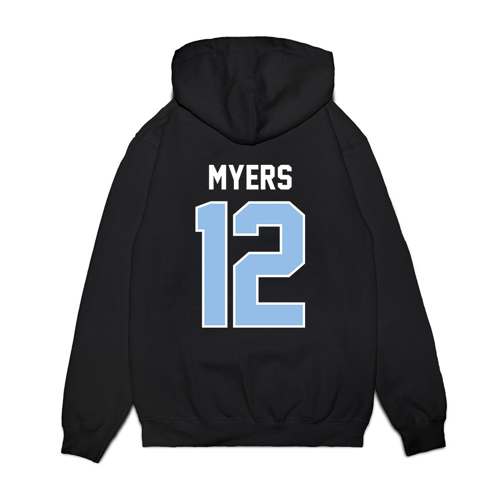 Old Dominion - NCAA Football : Titus Myers - Vintage Helmet Premium Hooded Sweatshirt-1