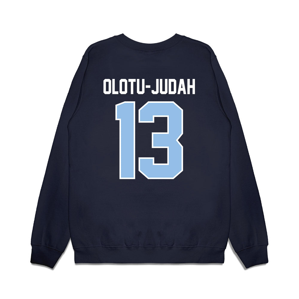Old Dominion - NCAA Football : Jed Olotu-Judah - Vintage Helmet Premium Crewneck Sweatshirt-1
