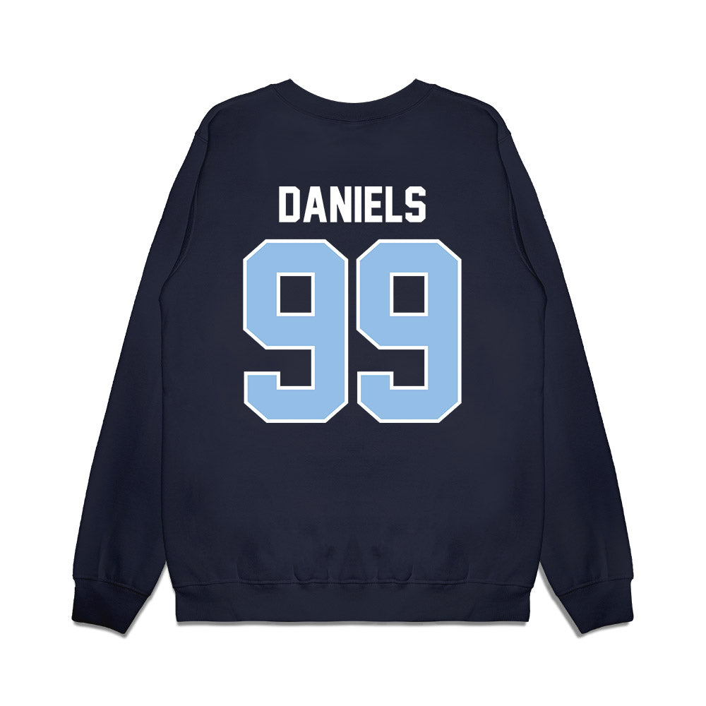 Old Dominion - NCAA Football : Cole Daniels - Vintage Helmet Premium Crewneck Sweatshirt-1
