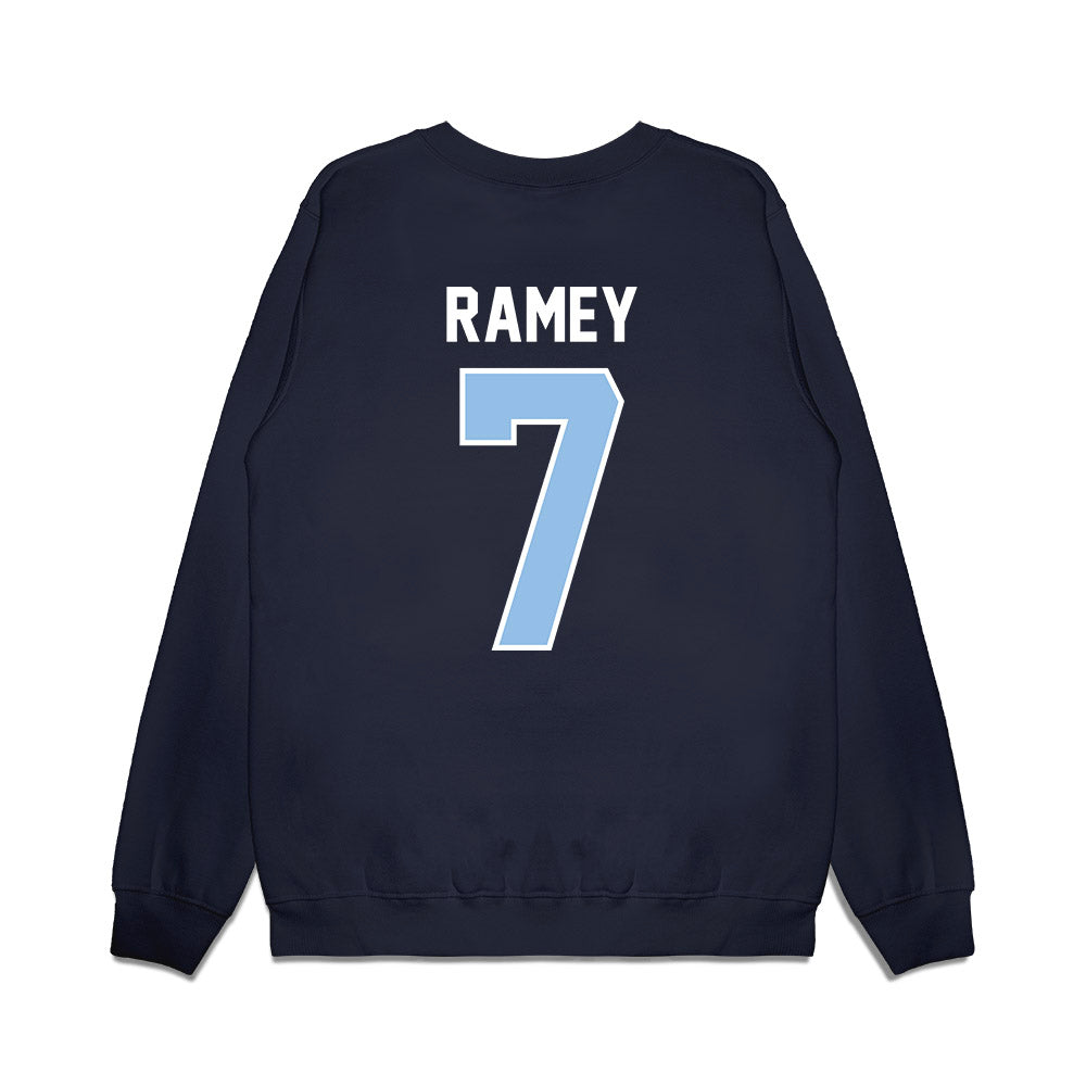 Old Dominion - NCAA Football : Ryan Ramey - Vintage Helmet Premium Crewneck Sweatshirt-1