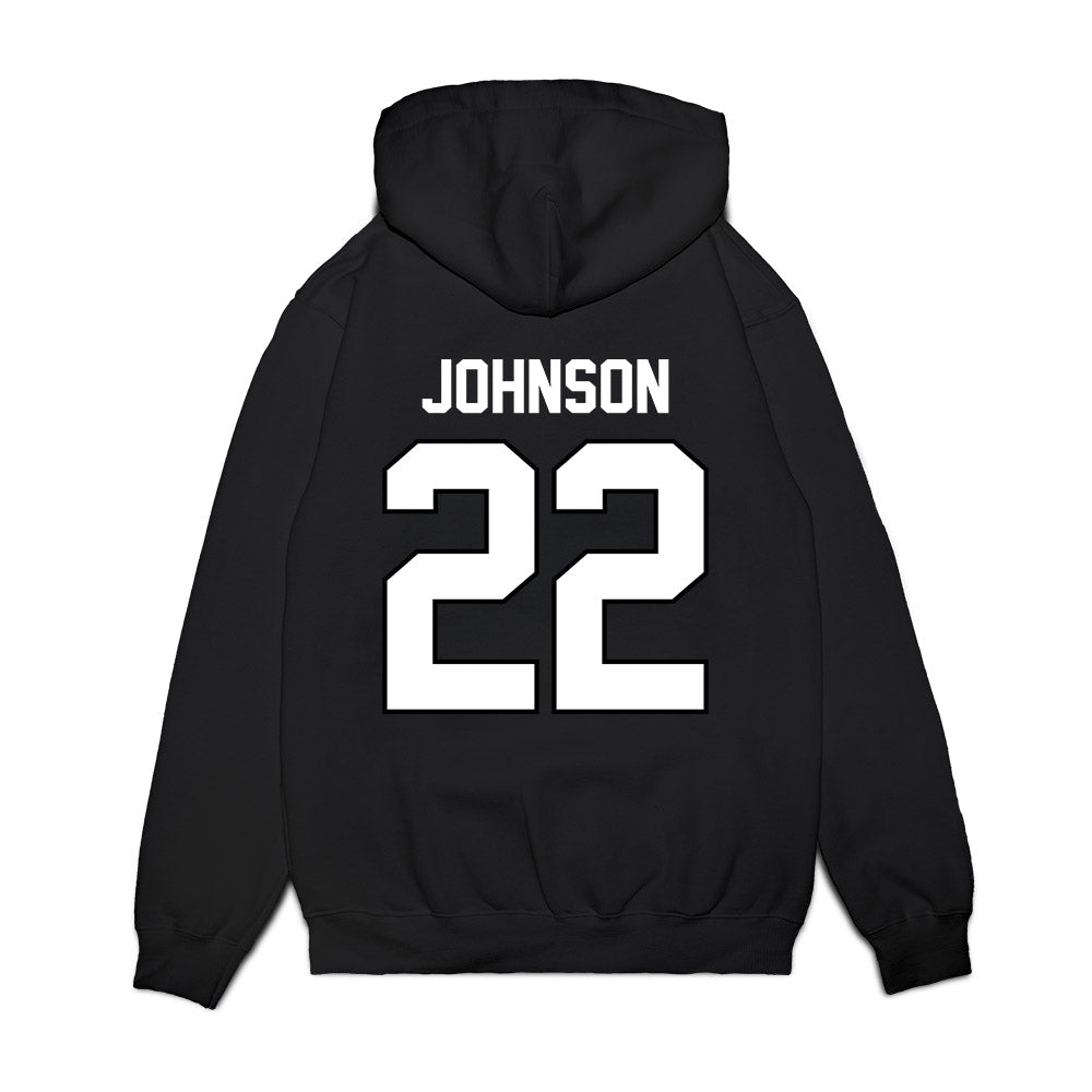 Wisconsin - NCAA Football : Kyan Berry Johnson - Vintage Helmet Premium Hooded Sweatshirt-1