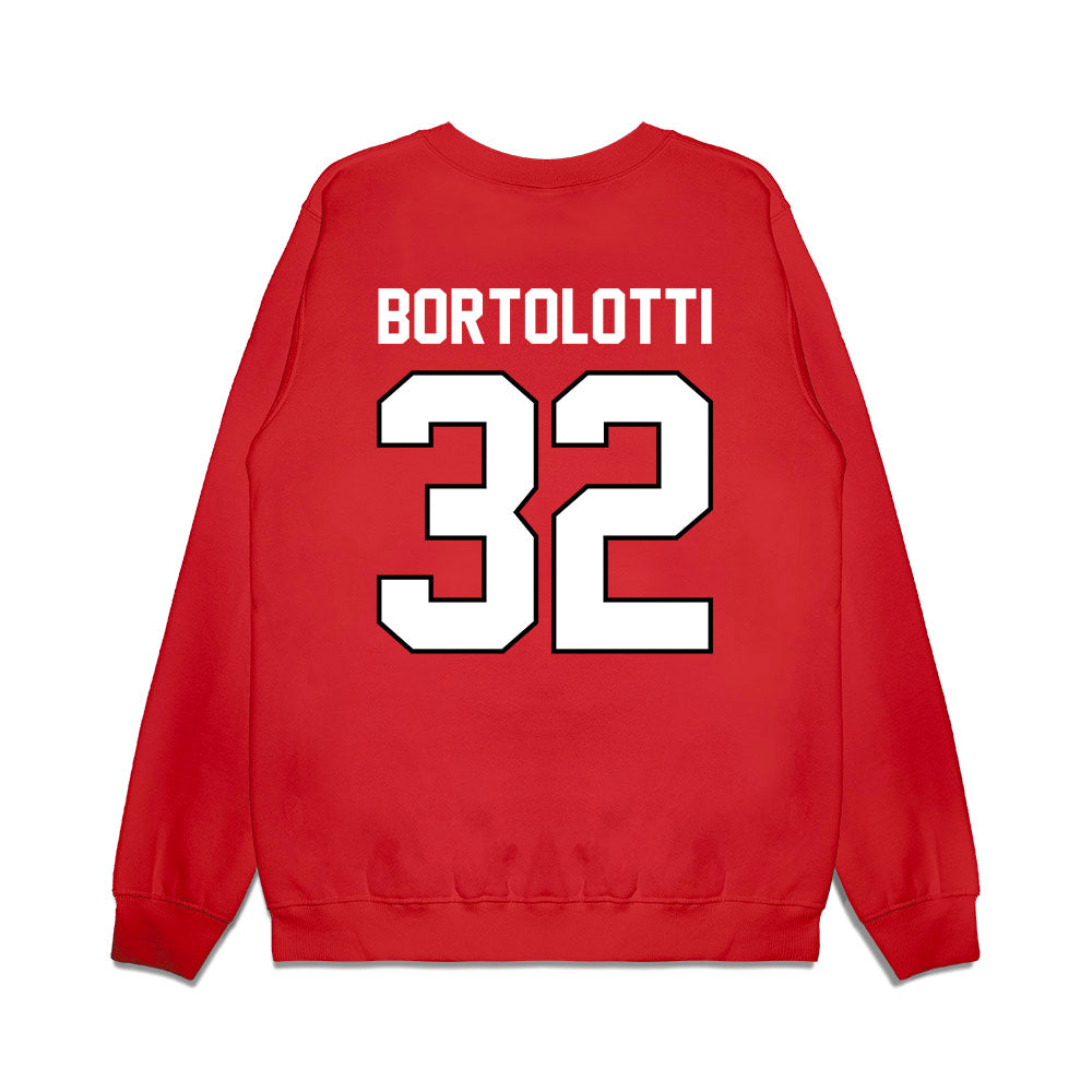 Wisconsin - NCAA Football : Harry Bortolotti - Vintage Helmet Premium Crewneck Sweatshirt-1