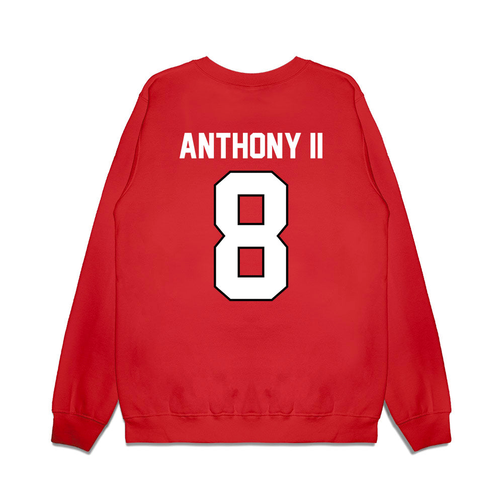 Wisconsin - NCAA Football : Vinny Anthony II - Vintage Helmet Premium Crewneck Sweatshirt-1