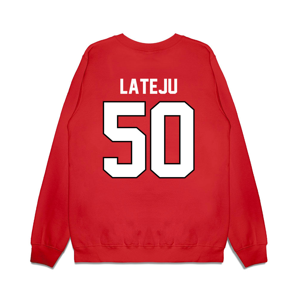 Wisconsin - NCAA Football : Samuel Lateju - Vintage Helmet Premium Crewneck Sweatshirt-1
