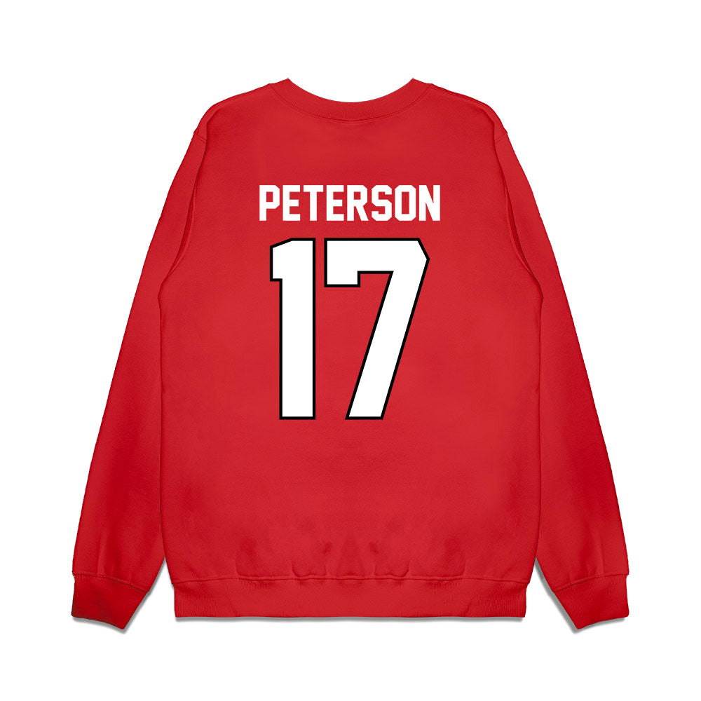 Wisconsin - NCAA Football : Darryl Peterson - Vintage Helmet Premium Crewneck Sweatshirt-1