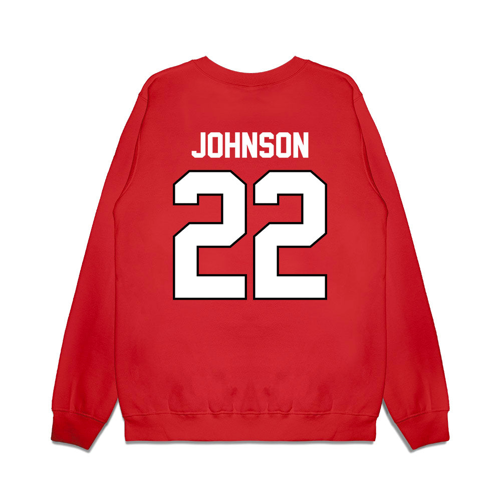 Wisconsin - NCAA Football : Kyan Berry Johnson - Vintage Helmet Premium Crewneck Sweatshirt-1