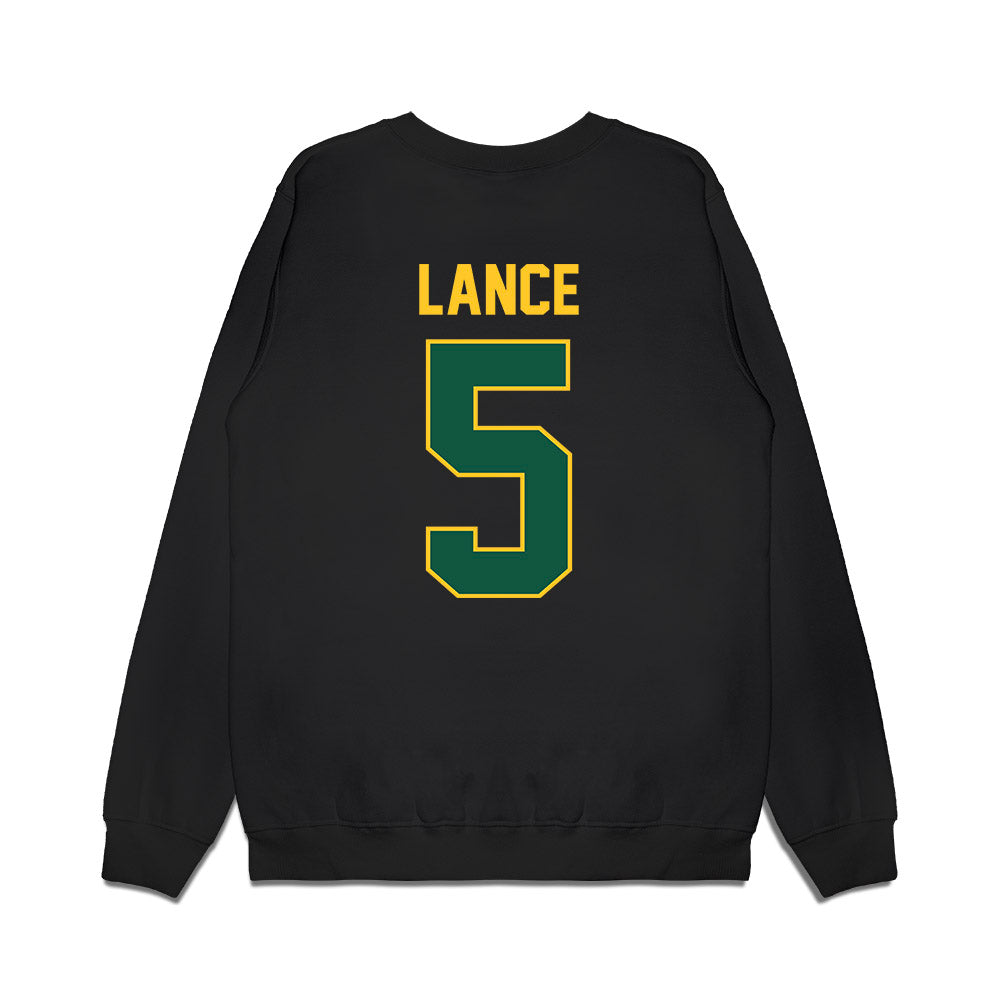 NDSU - NCAA Football : Bryce Lance - Vintage Helmet Premium Crewneck Sweatshirt-1