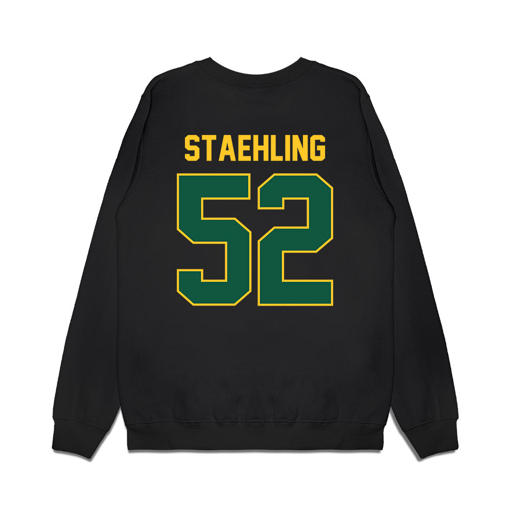 NDSU - NCAA Football : Nathaniel Staehling - Vintage Helmet Premium Crewneck Sweatshirt-1