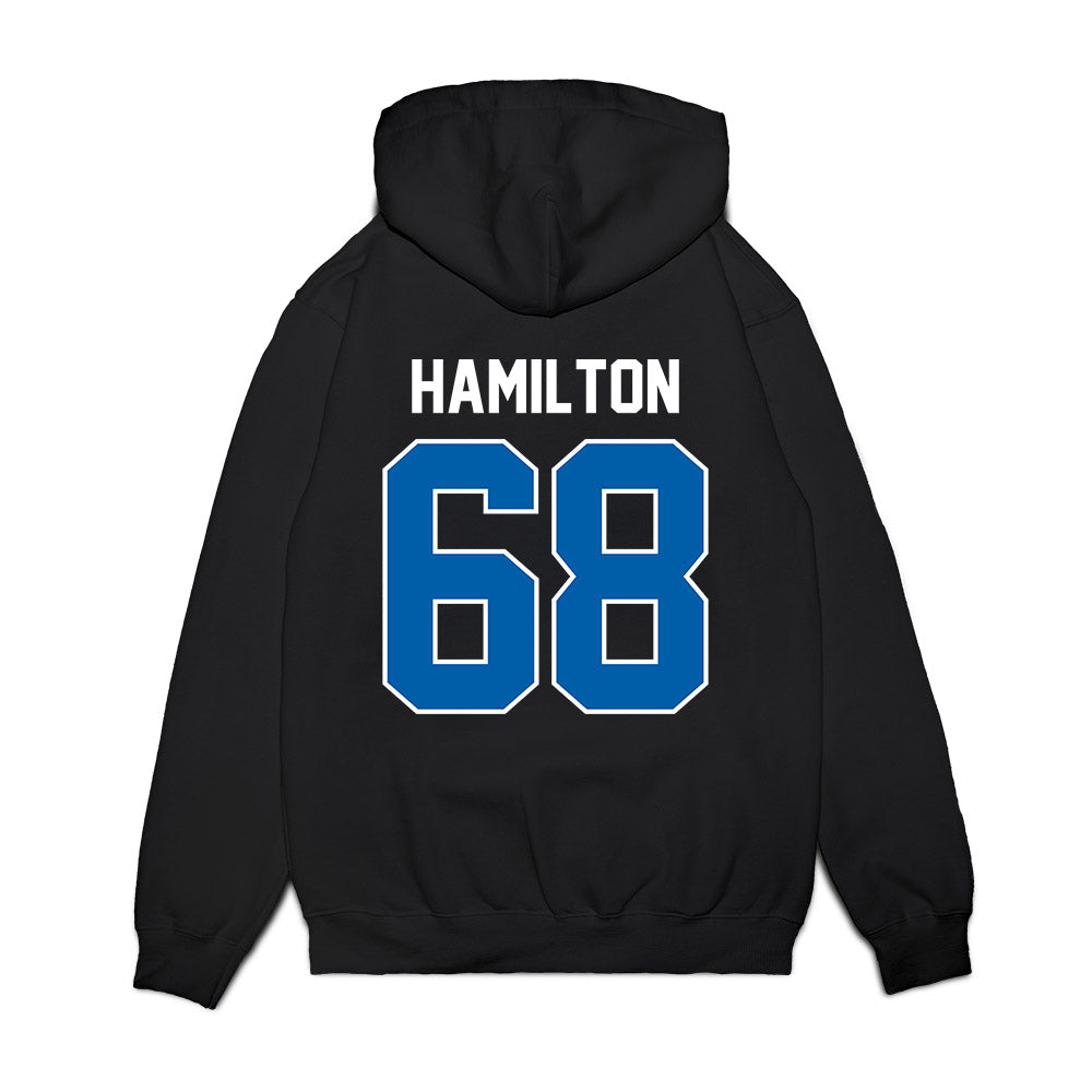 Buffalo - NCAA Football : Liam Hamilton - Vintage Helmet Premium Hooded Sweatshirt-1