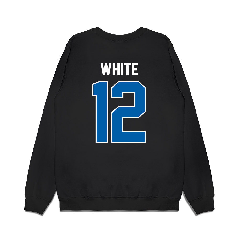 Buffalo - NCAA Football : Malin White - Vintage Helmet Premium Crewneck Sweatshirt-1