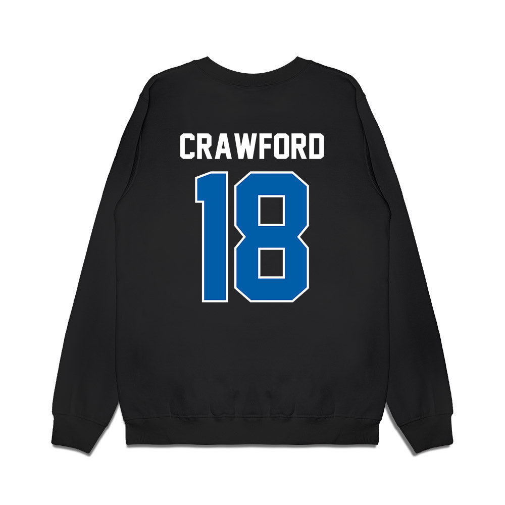 Buffalo - NCAA Football : Dion Crawford - Vintage Helmet Premium Crewneck Sweatshirt-1