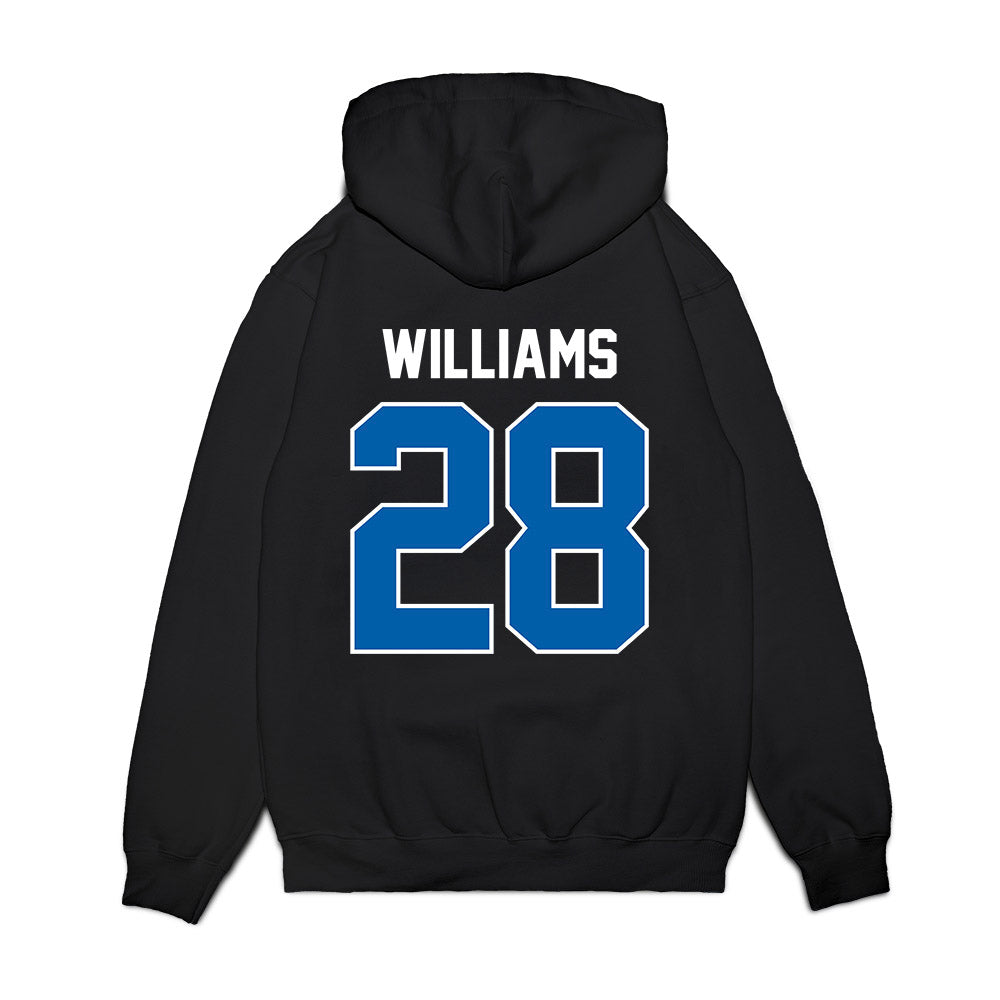 Buffalo - NCAA Football : Shey Williams - Vintage Helmet Premium Hooded Sweatshirt-1