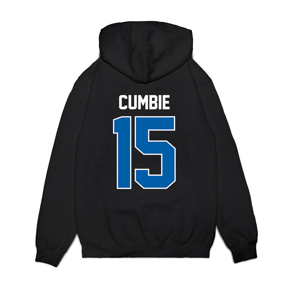 Buffalo - NCAA Football : Mason Cumbie - Vintage Helmet Premium Hooded Sweatshirt-1