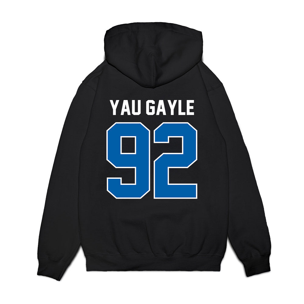 Buffalo - NCAA Football : Luke Yau Gayle - Vintage Helmet Premium Hooded Sweatshirt-1