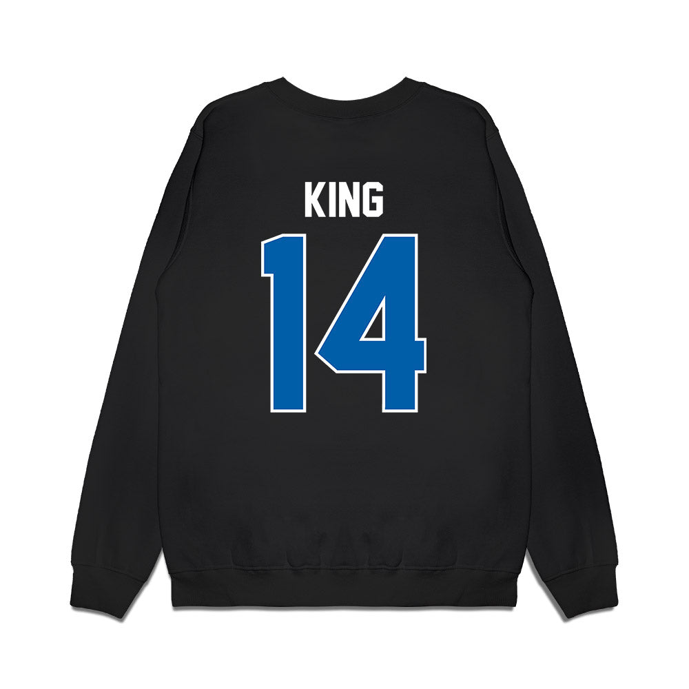 Buffalo - NCAA Football : Evan King - Vintage Helmet Premium Crewneck Sweatshirt-1