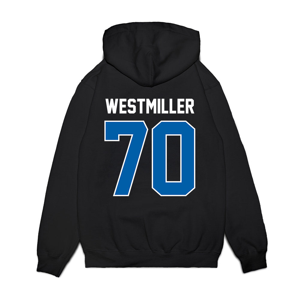 Buffalo - NCAA Football : Robbie Westmiller - Vintage Helmet Premium Hooded Sweatshirt-1