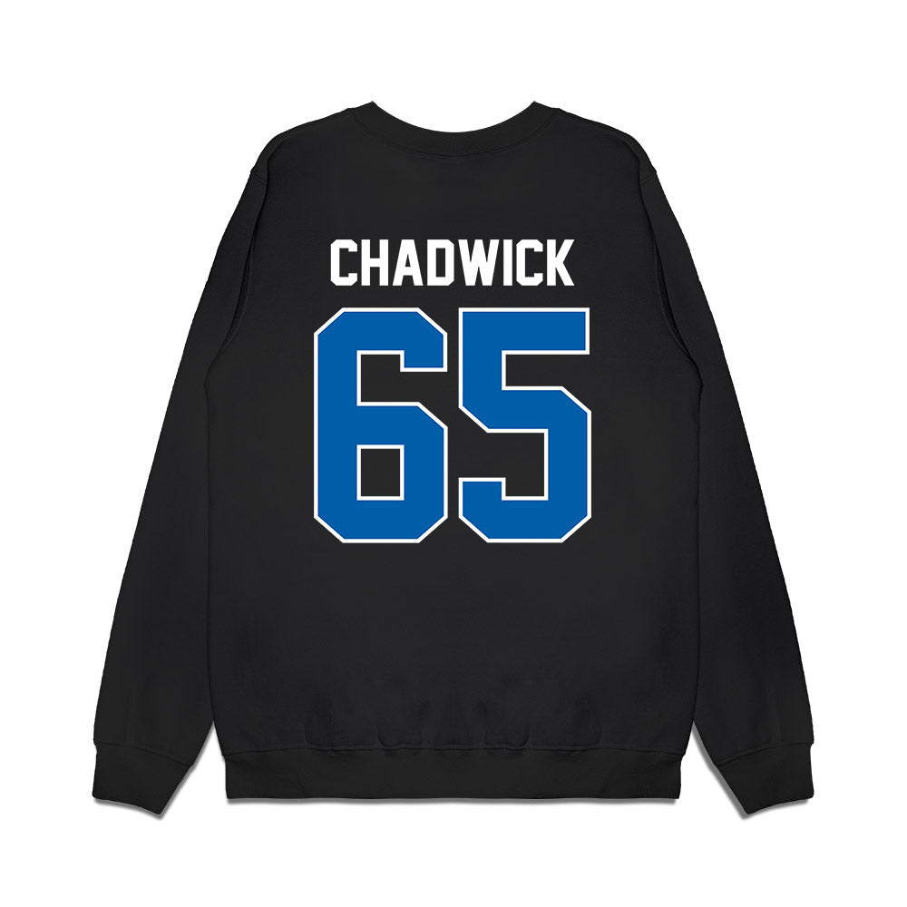 Buffalo - NCAA Football : Chayce Chadwick - Vintage Helmet Premium Crewneck Sweatshirt-1