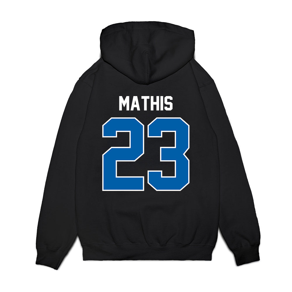 Buffalo - NCAA Football : Devare Mathis - Vintage Helmet Premium Hooded Sweatshirt-1