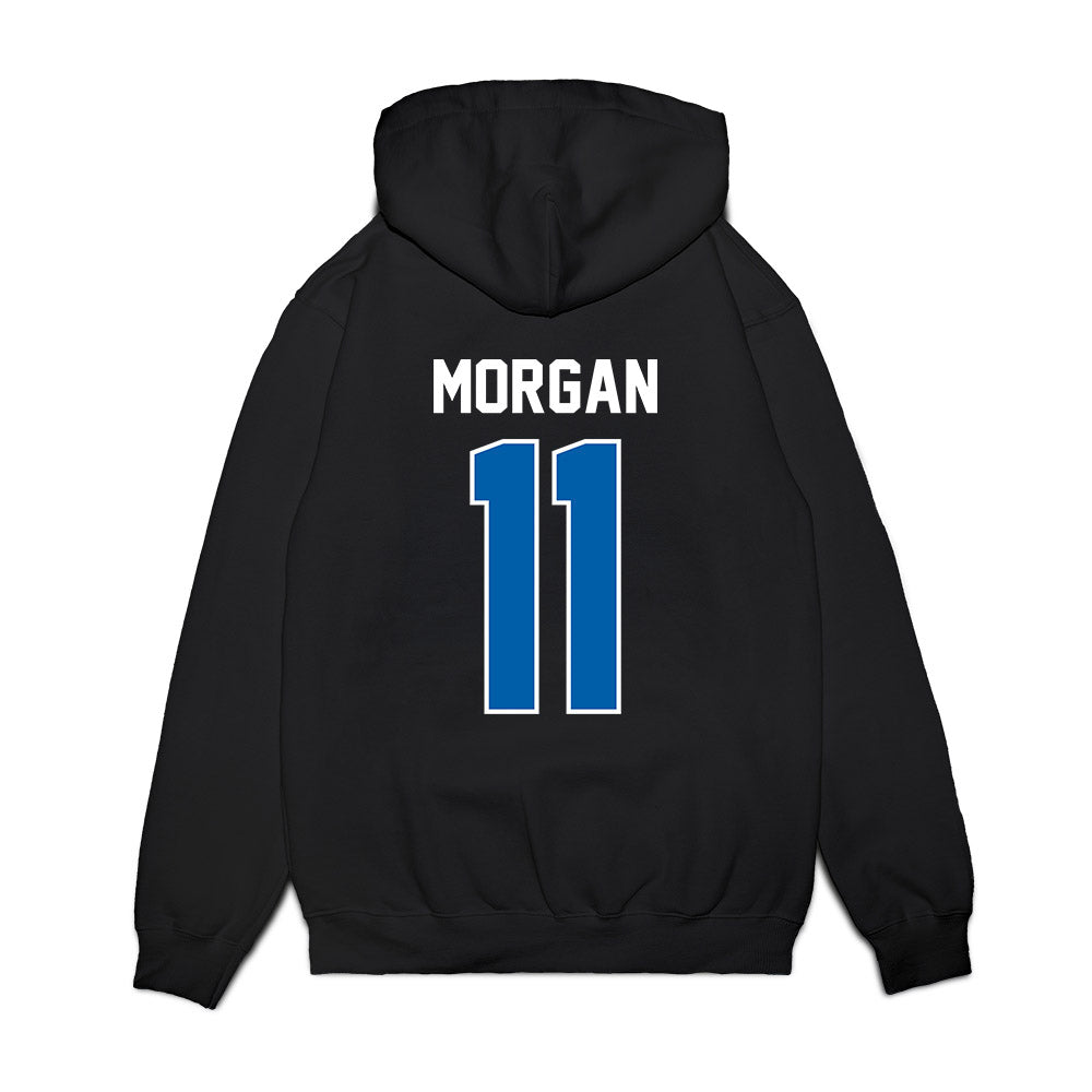 Buffalo - NCAA Football : Devin Morgan - Vintage Helmet Premium Hooded Sweatshirt-1