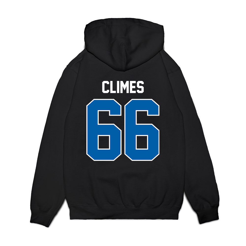 Buffalo - NCAA Football : Christopher Climes - Vintage Helmet Premium Hooded Sweatshirt-1
