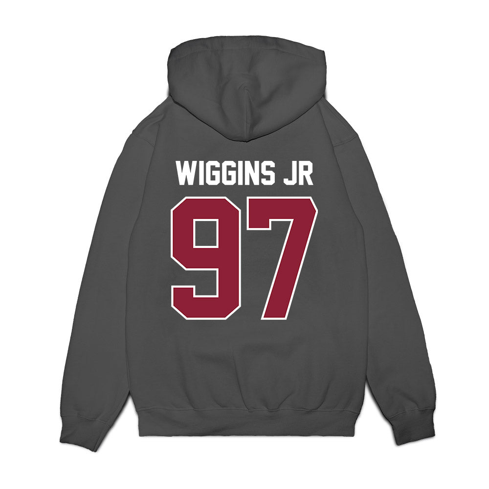 UMass - NCAA Football : Jermaine Wiggins Jr - Vintage Football Premium Hooded Sweatshirt-1