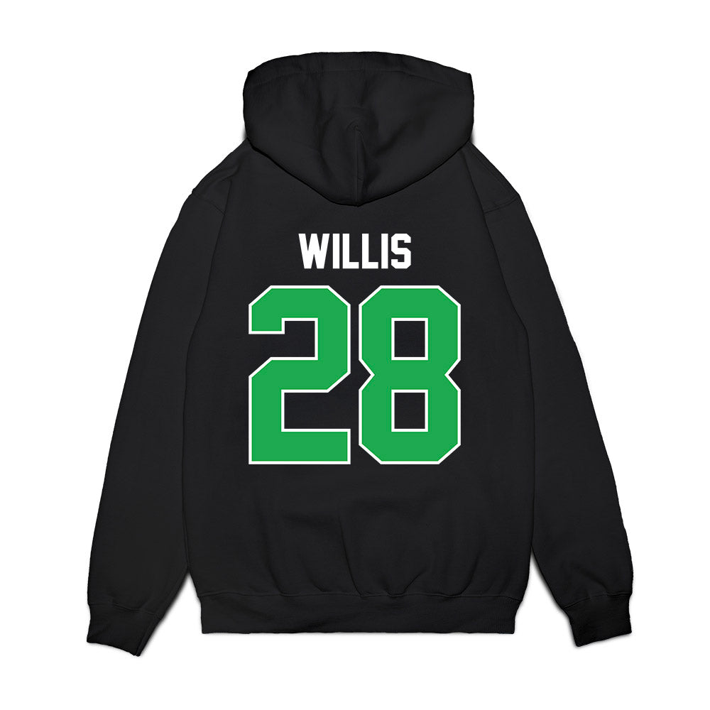 Marshall - NCAA Football : AD Willis - Vintage Helmet Premium Hooded Sweatshirt-1