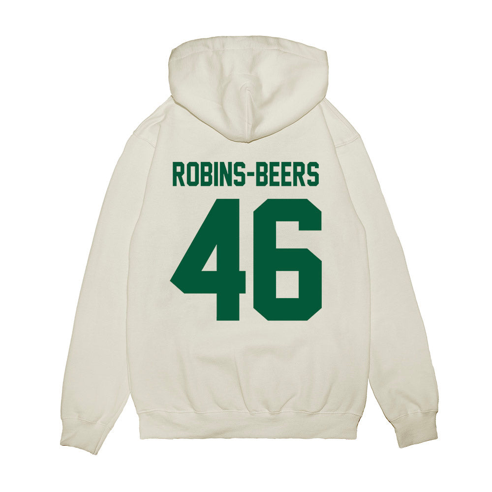 Hawaii - NCAA Football : Kellen Robins-Beers - Vintage Helmet Premium Hooded Sweatshirt-1