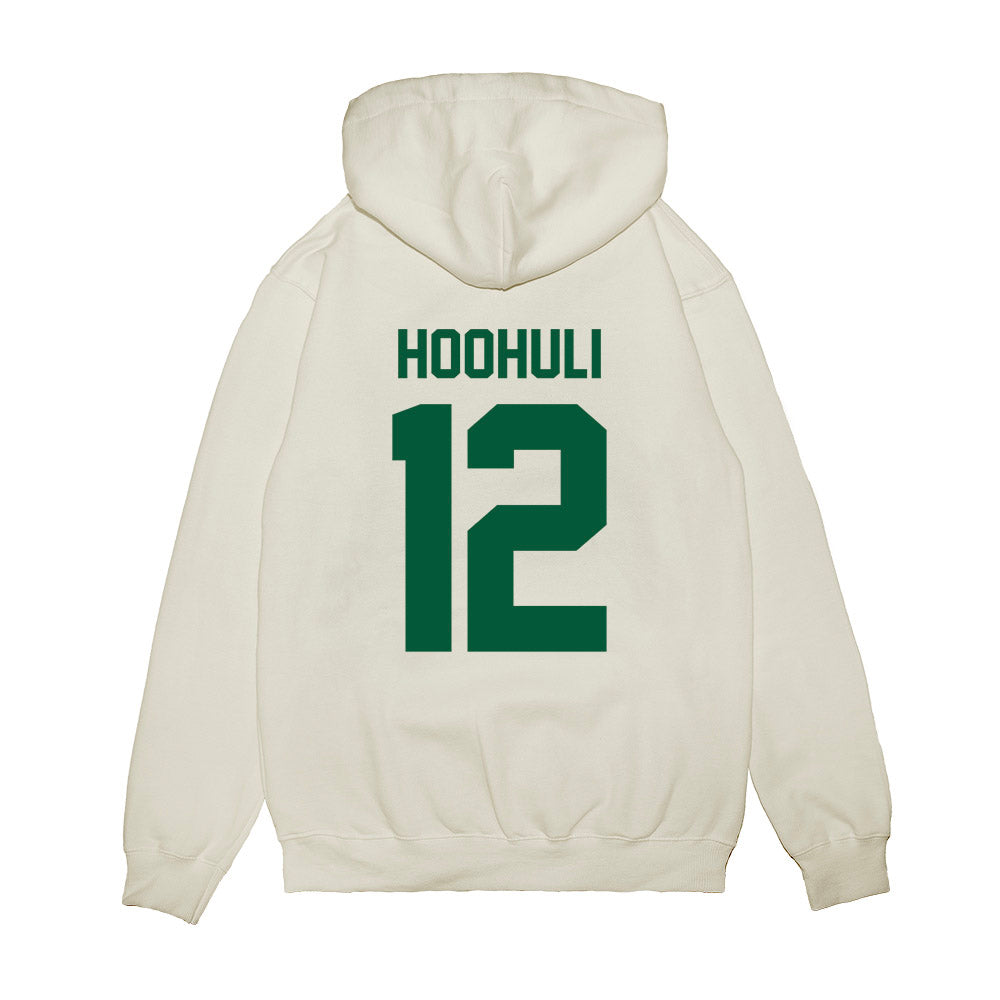 Hawaii - NCAA Football : Wynden Hoohuli - Vintage Helmet Premium Hooded Sweatshirt-1