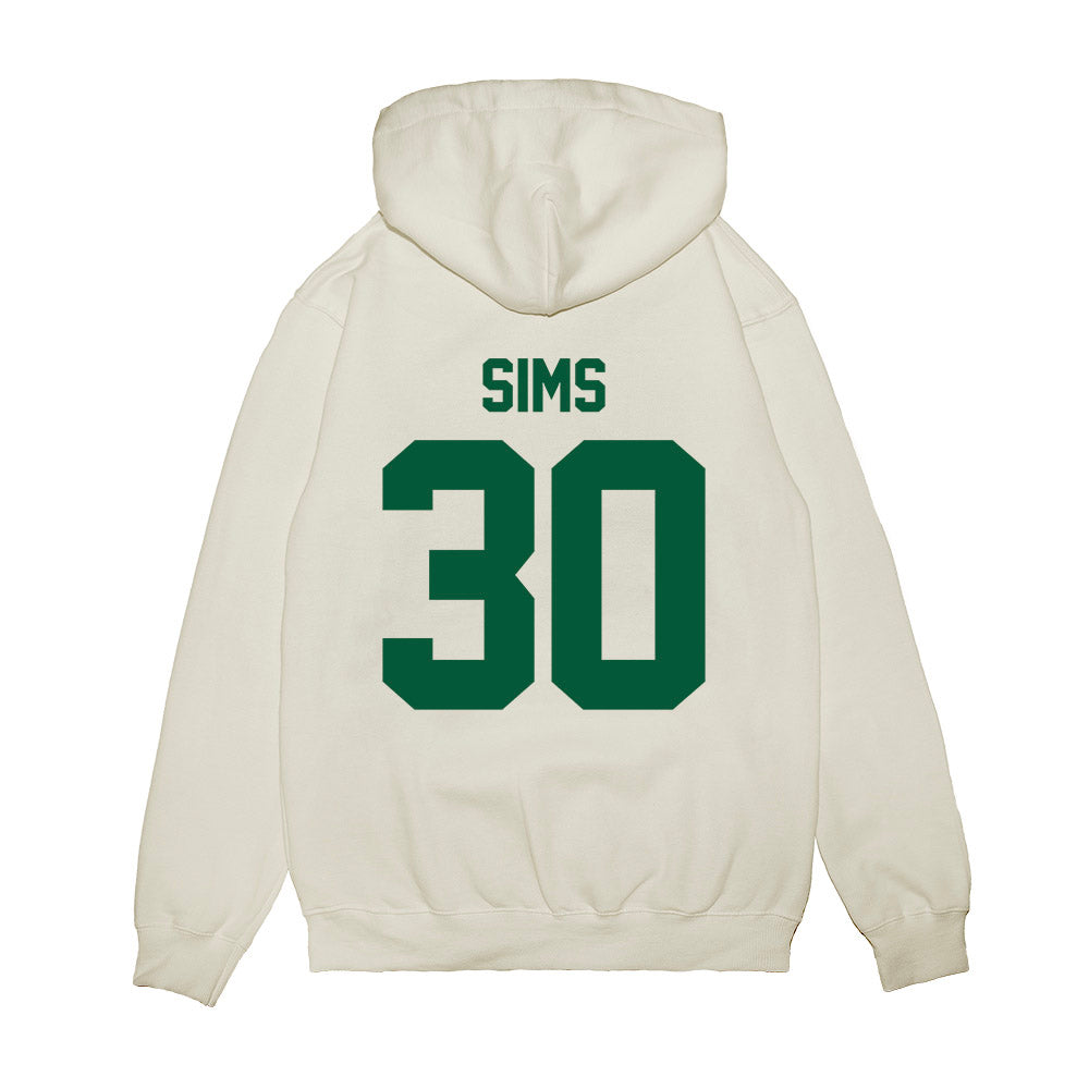 Hawaii - NCAA Football : Landon Sims - Vintage Helmet Premium Hooded Sweatshirt-1