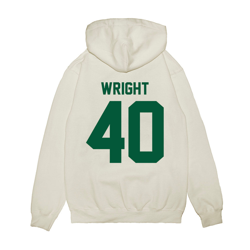 Hawaii - NCAA Football : Jeremiah Wright - Vintage Helmet Premium Hooded Sweatshirt-1