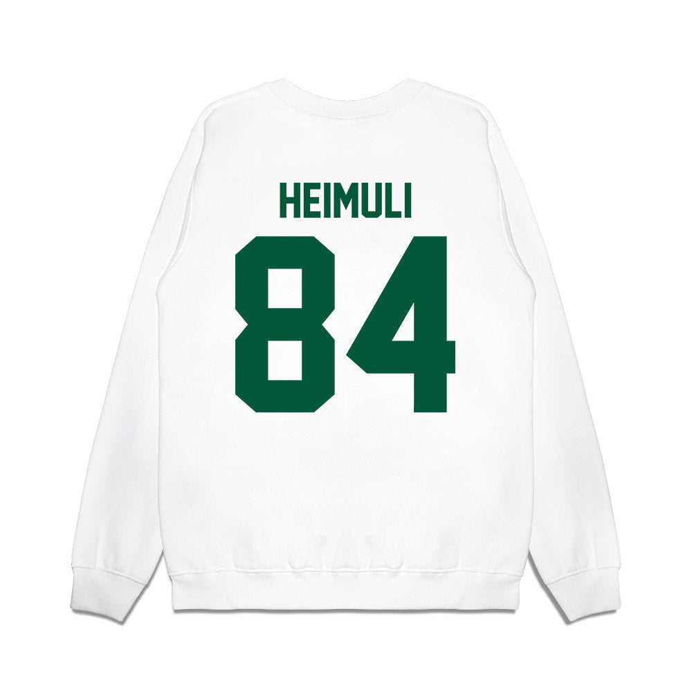 Hawaii - NCAA Football : Jarvis Heimuli - Vintage Helmet Premium Crewneck Sweatshirt-1