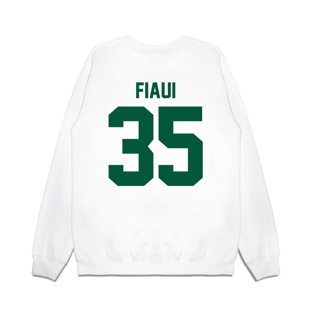 Hawaii - NCAA Football : Junior Fiaui - Vintage Helmet Premium Crewneck Sweatshirt-1