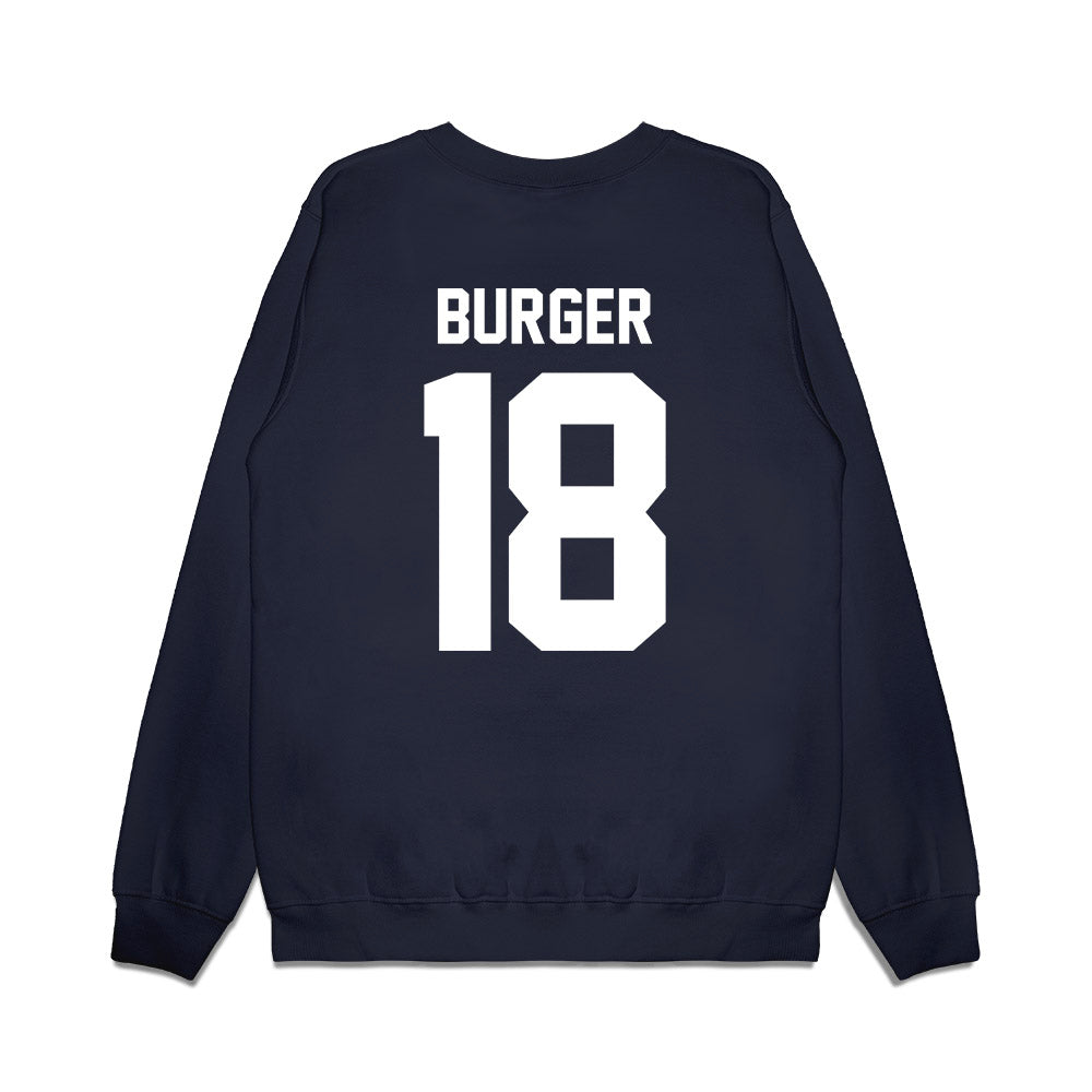 Liberty - NCAA Football : Ryan Burger - Vintage Helmet Premium Crewneck Sweatshirt-1