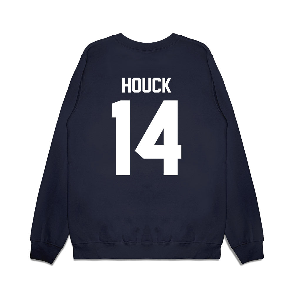 Liberty - NCAA Football : Ethan Houck - Vintage Helmet Premium Crewneck Sweatshirt-1