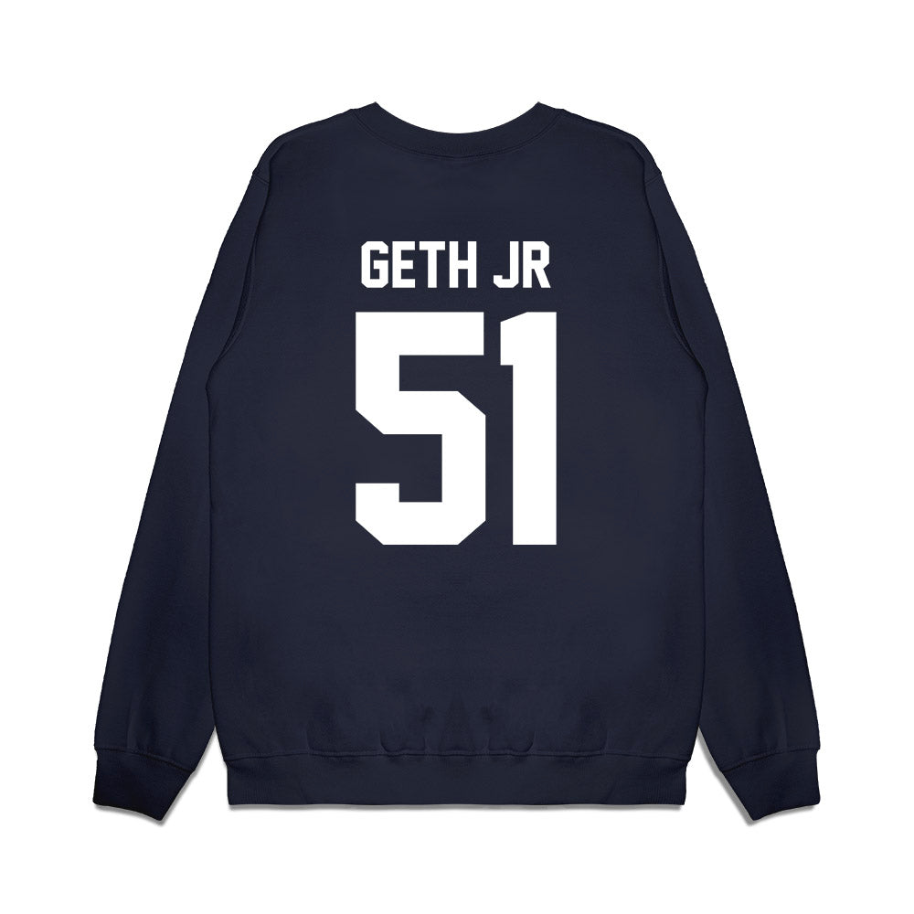 Liberty - NCAA Football : DJ Geth Jr - Vintage Helmet Premium Crewneck Sweatshirt-1