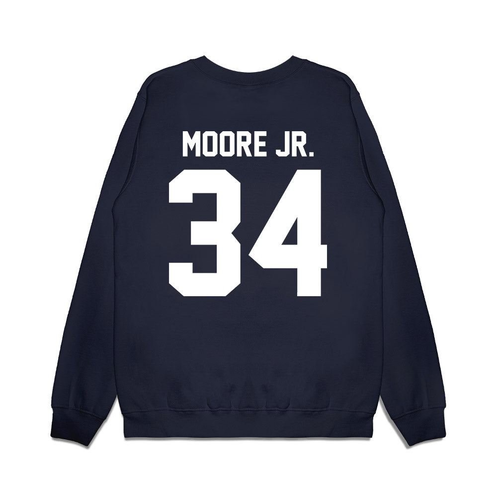 Liberty - NCAA Football : Seneca Moore Jr. - Vintage Helmet Premium Crewneck Sweatshirt-1