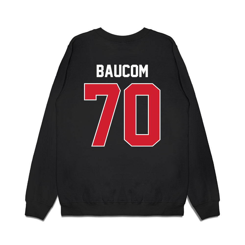 Arkansas State - NCAA Football : Royce Baucom - Vintage Helmet Premium Crewneck Sweatshirt-1