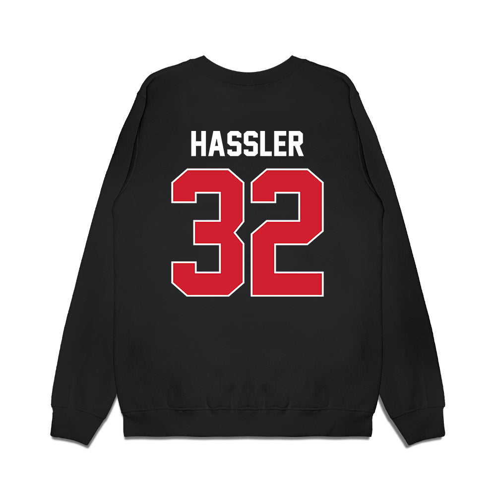 Arkansas State - NCAA Football : Ethan Hassler - Vintage Helmet Premium Crewneck Sweatshirt-1