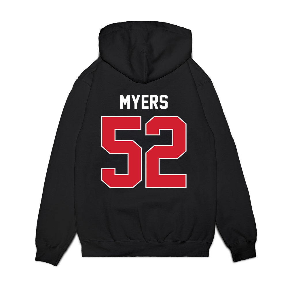 Arkansas State - NCAA Football : Mason Myers - Vintage Helmet Premium Hooded Sweatshirt-1