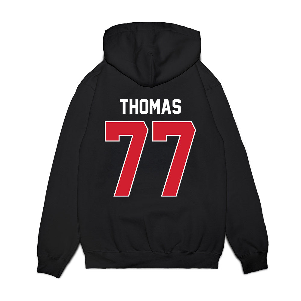 Arkansas State - NCAA Football : Makilan Thomas - Vintage Helmet Premium Hooded Sweatshirt-1