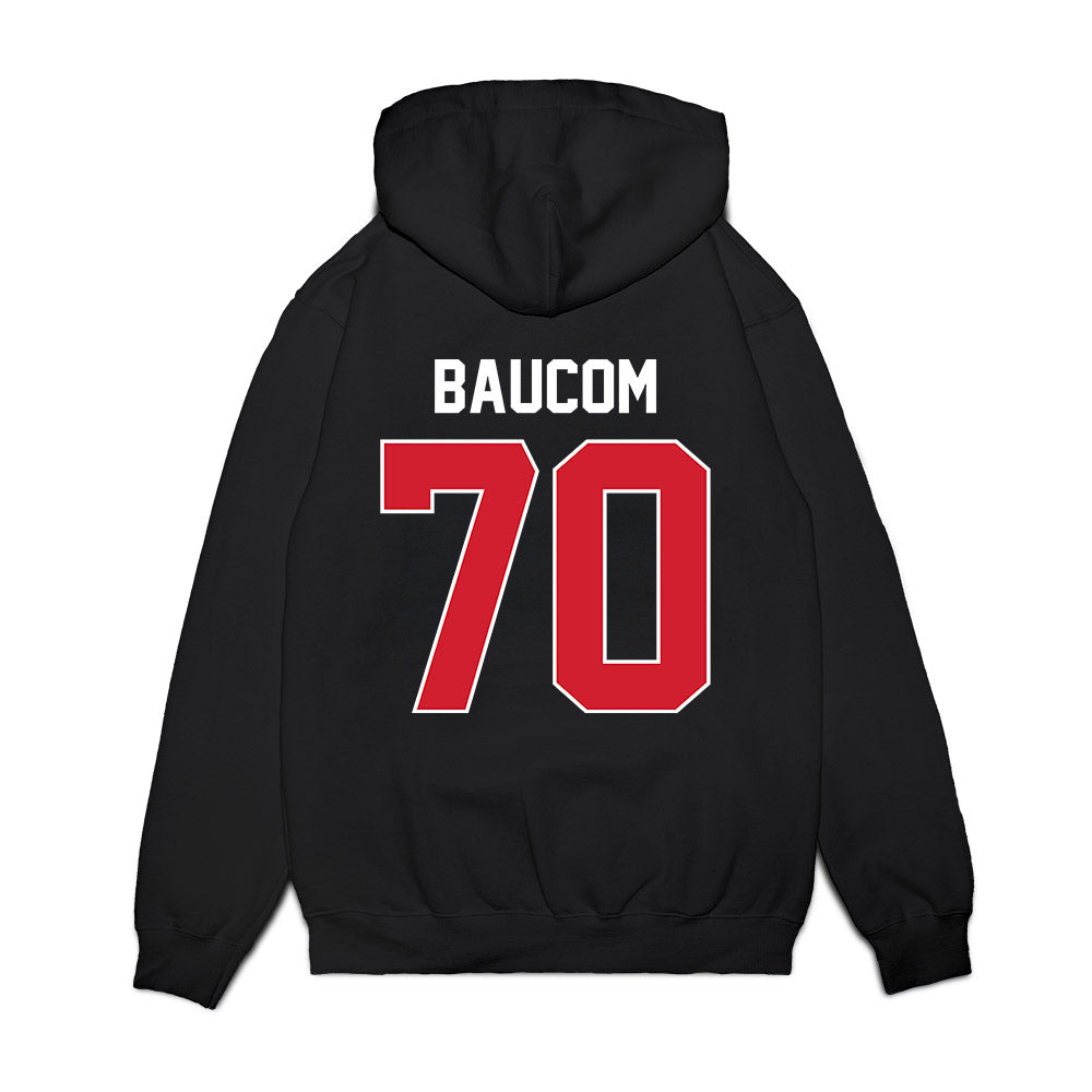 Arkansas State - NCAA Football : Royce Baucom - Vintage Helmet Premium Hooded Sweatshirt-1