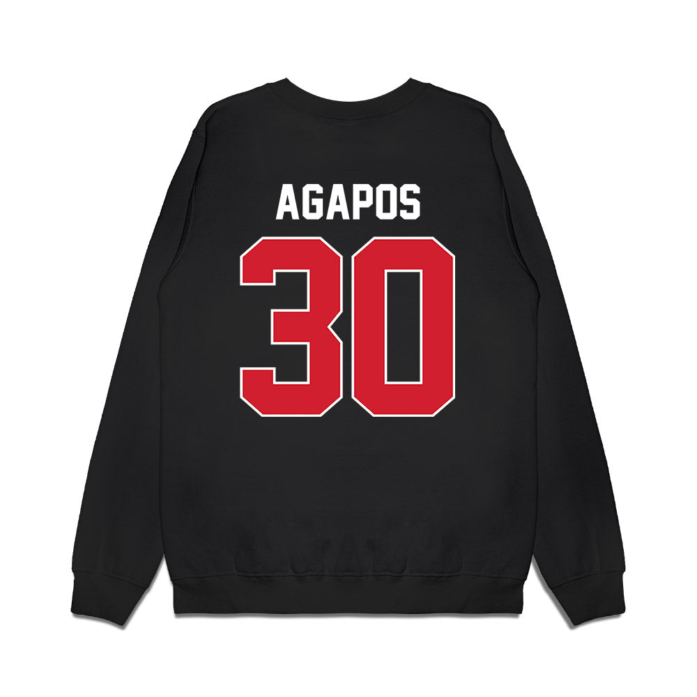 Arkansas State - NCAA Football : Andrew Agapos - Vintage Helmet Premium Crewneck Sweatshirt-1