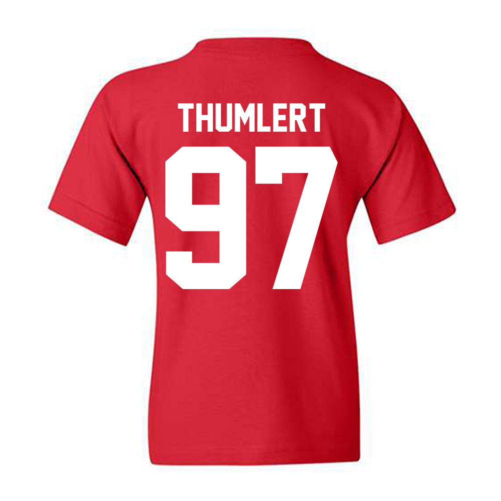 New Mexico - NCAA Football : Cody Thumlert - Vintage Helmet Youth T-Shirt-1