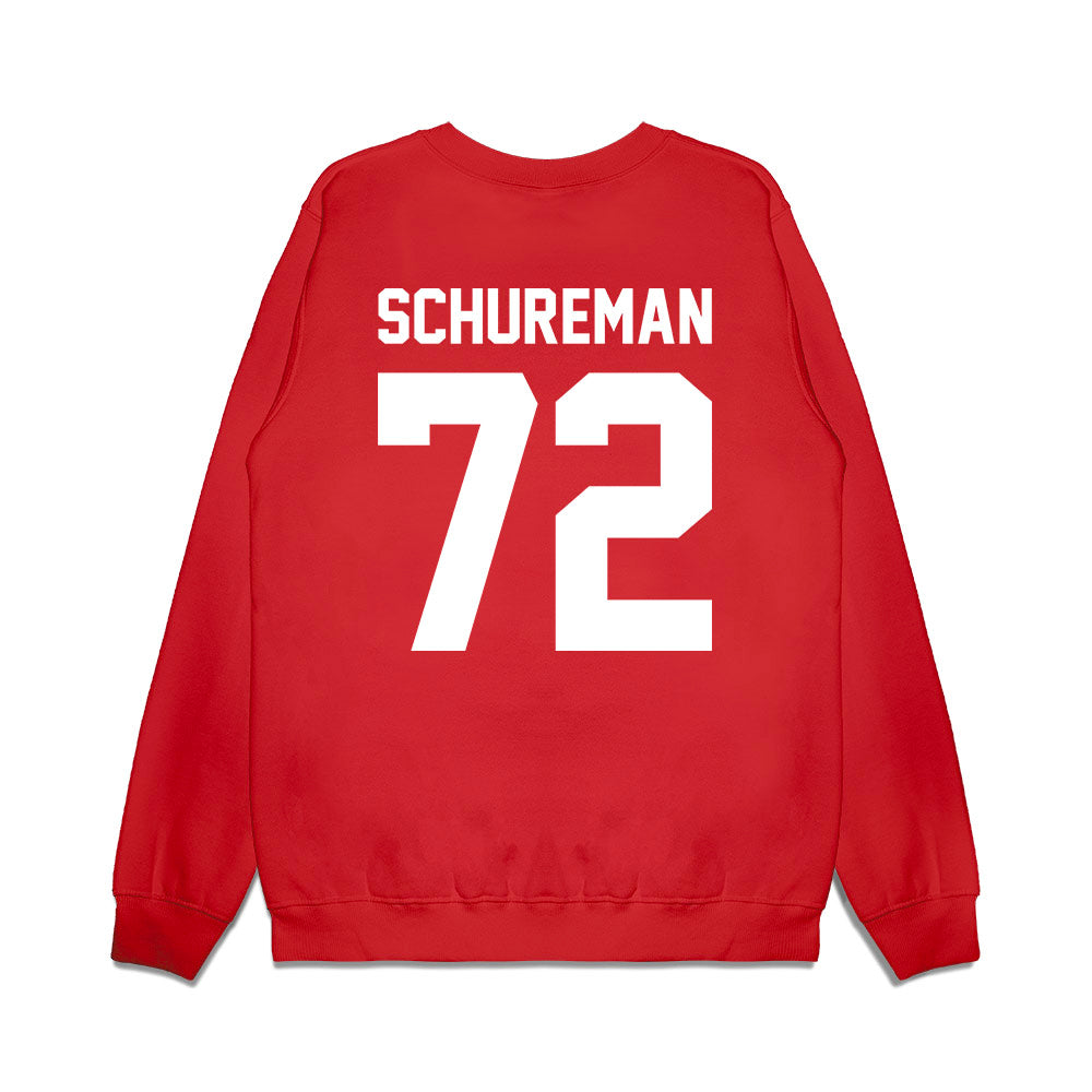 New Mexico - NCAA Football : Griffin Schureman - Vintage Helmet Premium Crewneck Sweatshirt-1