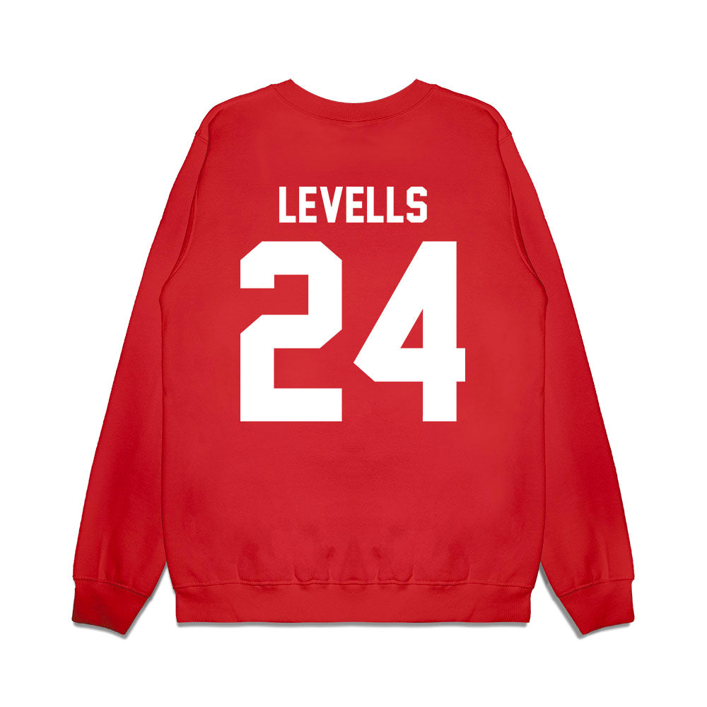 New Mexico - NCAA Football : Bear Levells - Vintage Helmet Premium Crewneck Sweatshirt-1