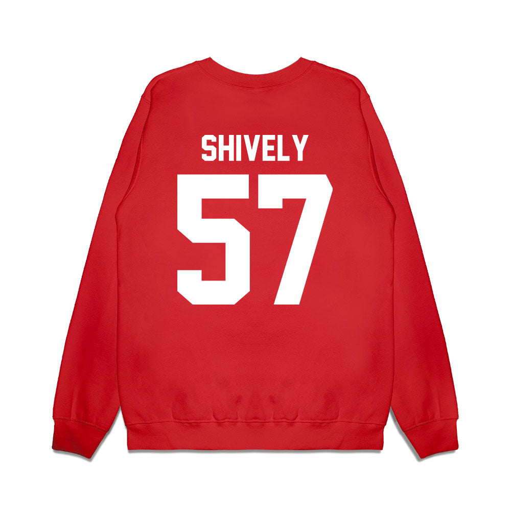 New Mexico - NCAA Football : Jonathan Shively - Vintage Helmet Premium Crewneck Sweatshirt-1