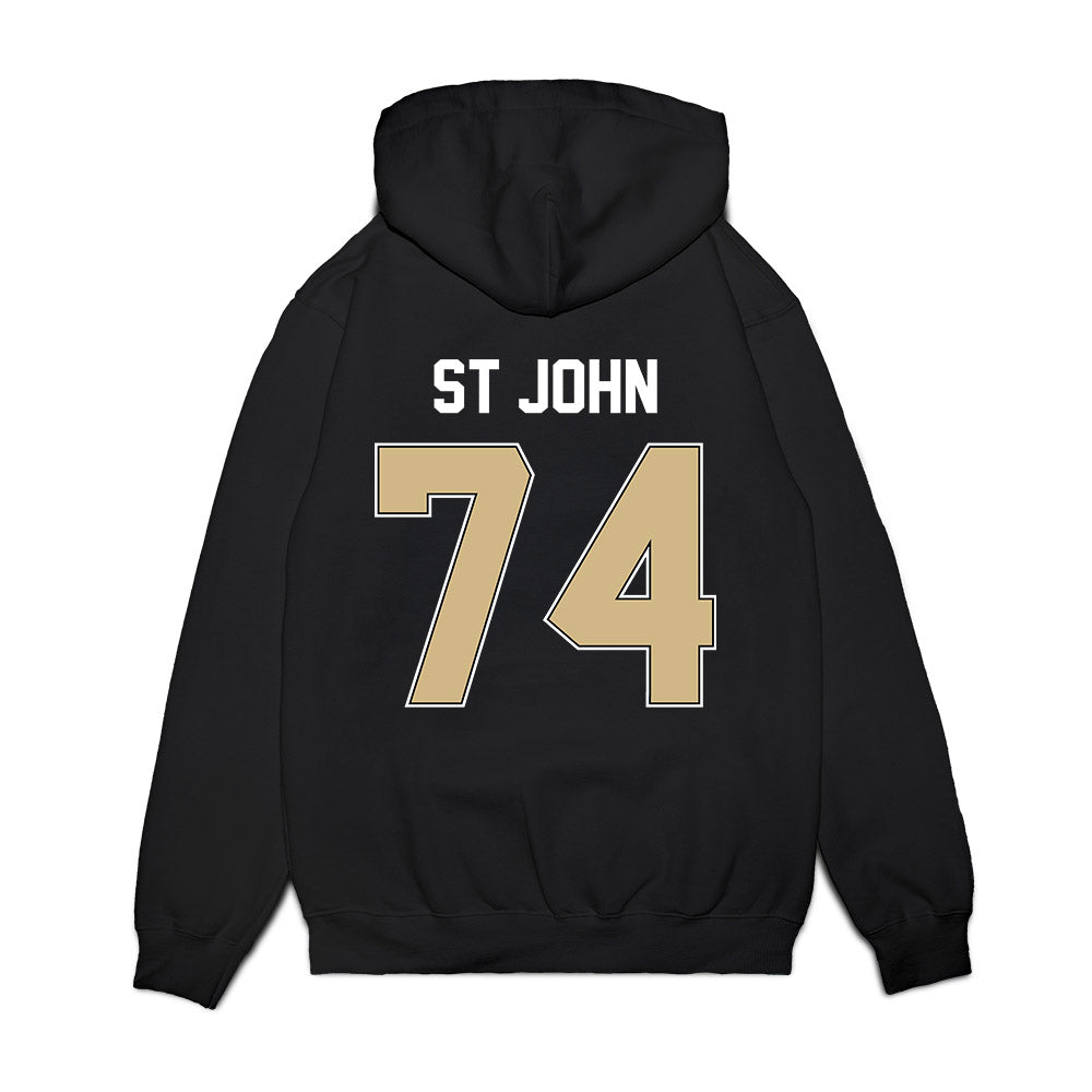 Purdue - NCAA Football : Jalen St John - Vintage Helmet Premium Hooded Sweatshirt-1